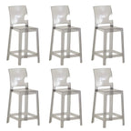 Modern Acrylic Smooth Elegant Circular Backrest Bar Stool