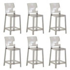 Modern Acrylic Smooth Elegant Circular Backrest Bar Stool