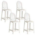 Modern Acrylic Smooth Elegant Circular Backrest Bar Stool