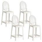 Modern Acrylic Smooth Elegant Circular Backrest Bar Stool
