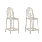 Modern Acrylic Smooth Elegant Circular Backrest Bar Stool