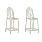 Modern Acrylic Smooth Elegant Circular Backrest Bar Stool