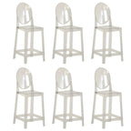 Modern Acrylic Smooth Elegant Circular Backrest Bar Stool
