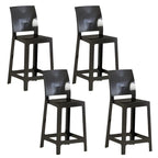 Modern Acrylic Smooth Elegant Circular Backrest Bar Stool