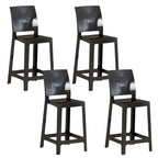 Modern Acrylic Smooth Elegant Circular Backrest Bar Stool