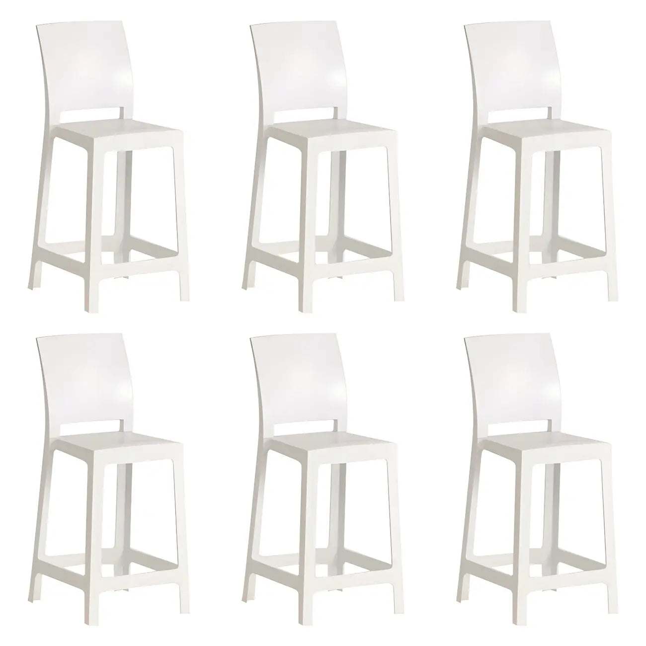 Modern Acrylic Smooth Elegant Circular Backrest Bar Stool