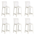 Modern Acrylic Smooth Elegant Circular Backrest Bar Stool