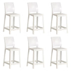 Modern Acrylic Smooth Elegant Circular Backrest Bar Stool