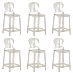 Modern Acrylic Smooth Elegant Circular Backrest Bar Stool
