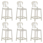 Modern Acrylic Smooth Elegant Circular Backrest Bar Stool