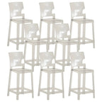 Modern Acrylic Smooth Elegant Circular Backrest Bar Stool