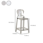 Modern Acrylic Smooth Elegant Circular Backrest Bar Stool