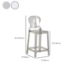 Modern Acrylic Smooth Elegant Circular Backrest Bar Stool