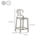 Modern Acrylic Smooth Elegant Circular Backrest Bar Stool