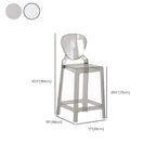 Modern Acrylic Smooth Elegant Circular Backrest Bar Stool