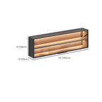 Black Wall Mount Wood 2-Cube Display Cabinet with Light