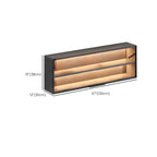 Black Wall Mount Wood 2-Cube Display Cabinet with Light