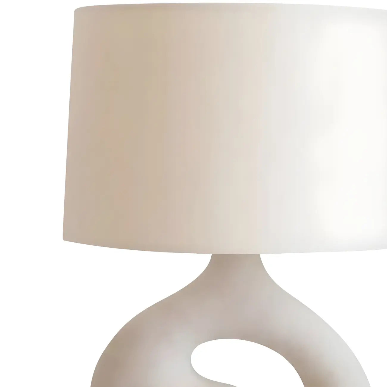 Geometric Dimmable White Resin Table Lamp for Bedroom