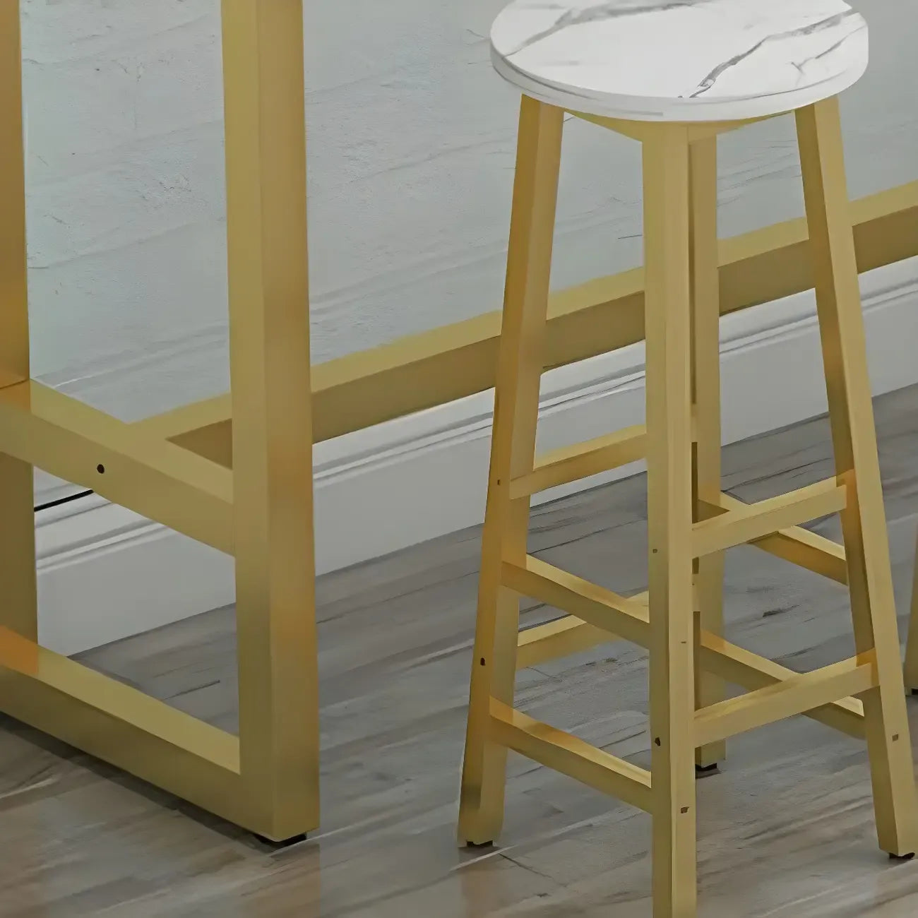 Rectangular Tall Wood Metal Base Bar Table Black