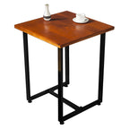 Adjustable Pine Wood Round Cocktail Bar Table for Home Bar