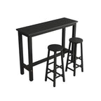 Sleek Modern Black Wooden Counter Height Bar Table for Kitchen