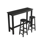Sleek Modern Black Wooden Counter Height Bar Table for Kitchen