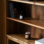 Brown Wooden Glass Sliding Door Standard Display Cabinet