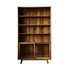 Brown Wooden Glass Sliding Door Standard Display Cabinet