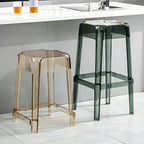 Vibrant Colors Acrylic No Backrest Stackable High bar Stool