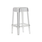 Vibrant Colors Acrylic No Backrest Stackable High bar Stool