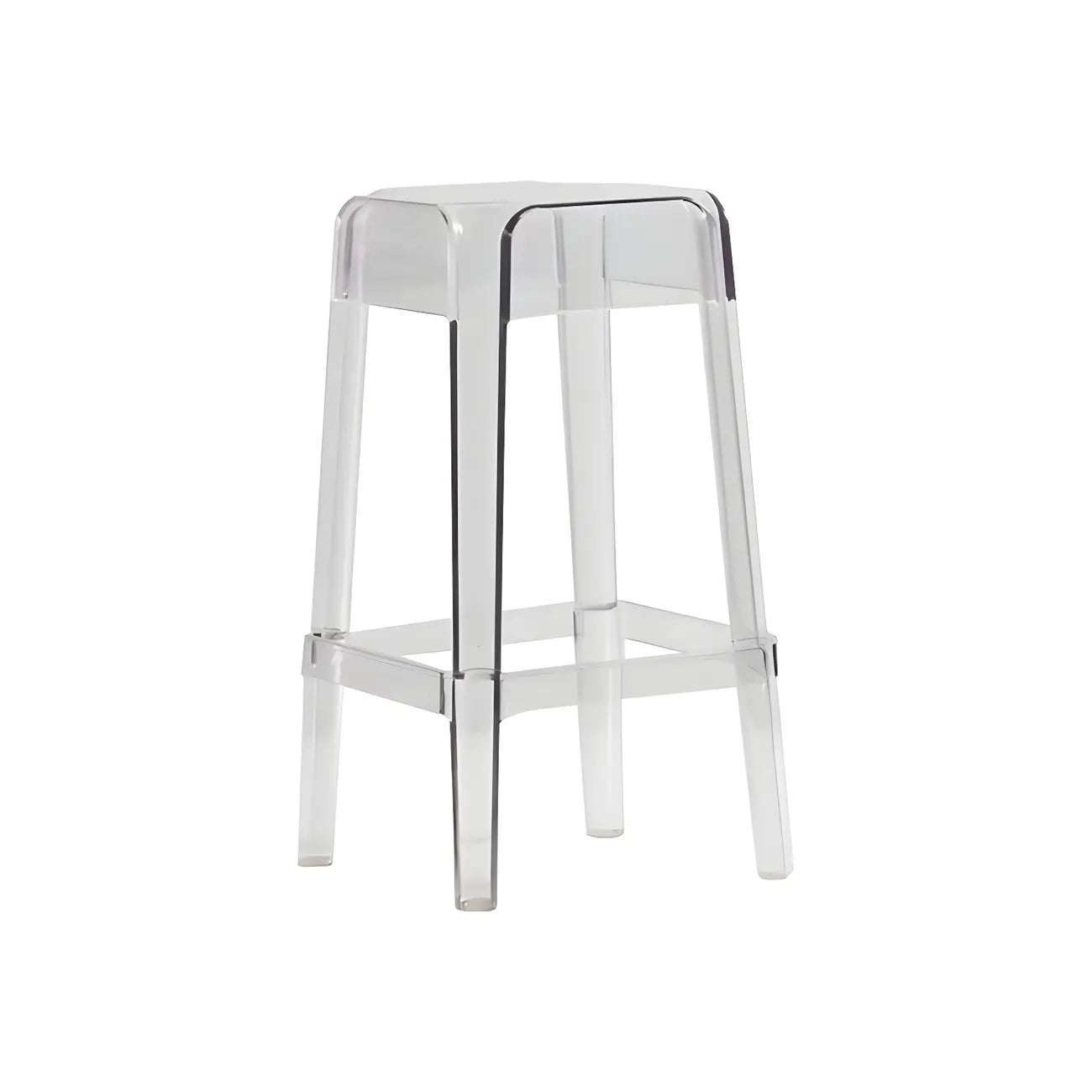 Vibrant Colors Acrylic No Backrest Stackable High bar Stool