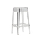 Vibrant Colors Acrylic No Backrest Stackable High bar Stool