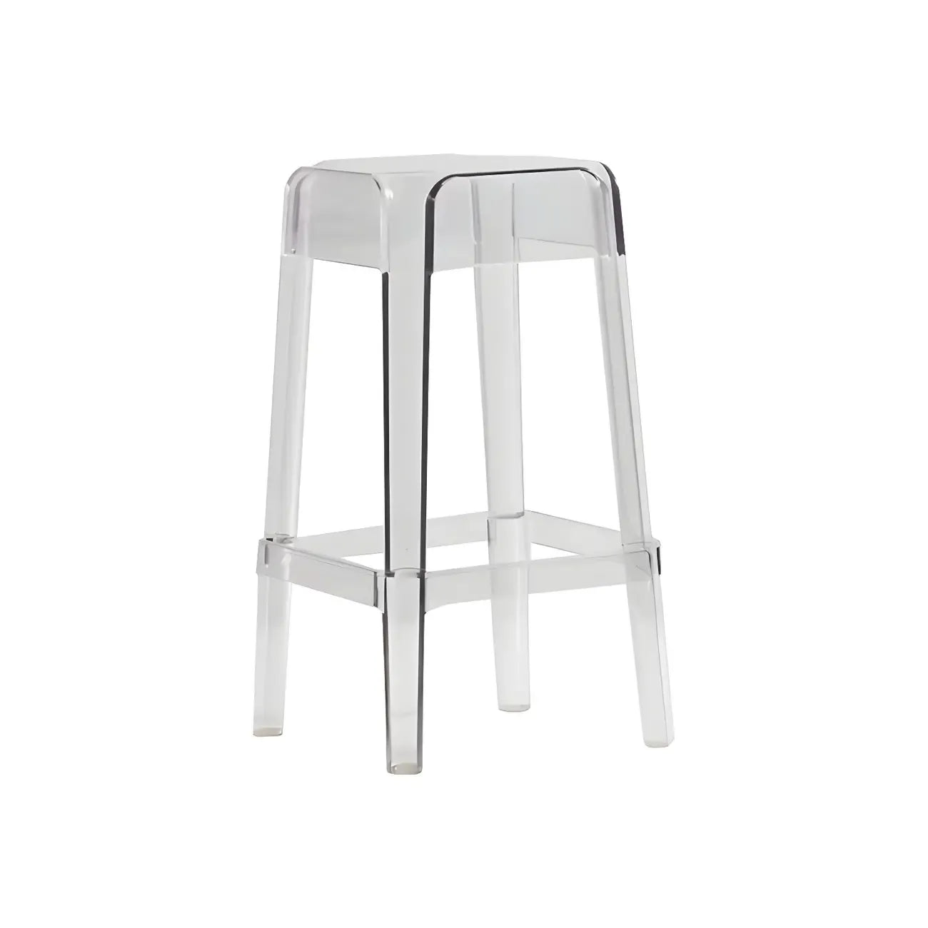 Vibrant Colors Acrylic No Backrest Stackable High bar Stool