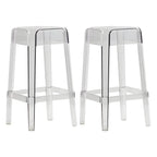 Vibrant Colors Acrylic No Backrest Stackable High bar Stool