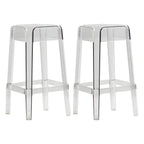 Vibrant Colors Acrylic No Backrest Stackable High bar Stool