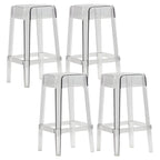 Vibrant Colors Acrylic No Backrest Stackable High bar Stool