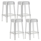 Vibrant Colors Acrylic No Backrest Stackable High bar Stool