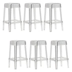 Vibrant Colors Acrylic No Backrest Stackable High bar Stool