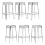 Vibrant Colors Acrylic No Backrest Stackable High bar Stool