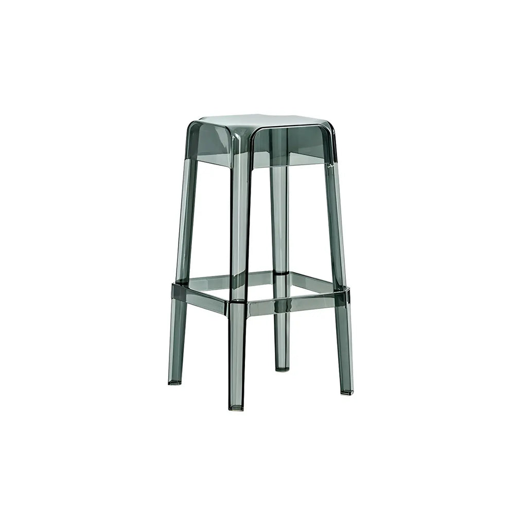 Vibrant Colors Acrylic No Backrest Stackable High bar Stool