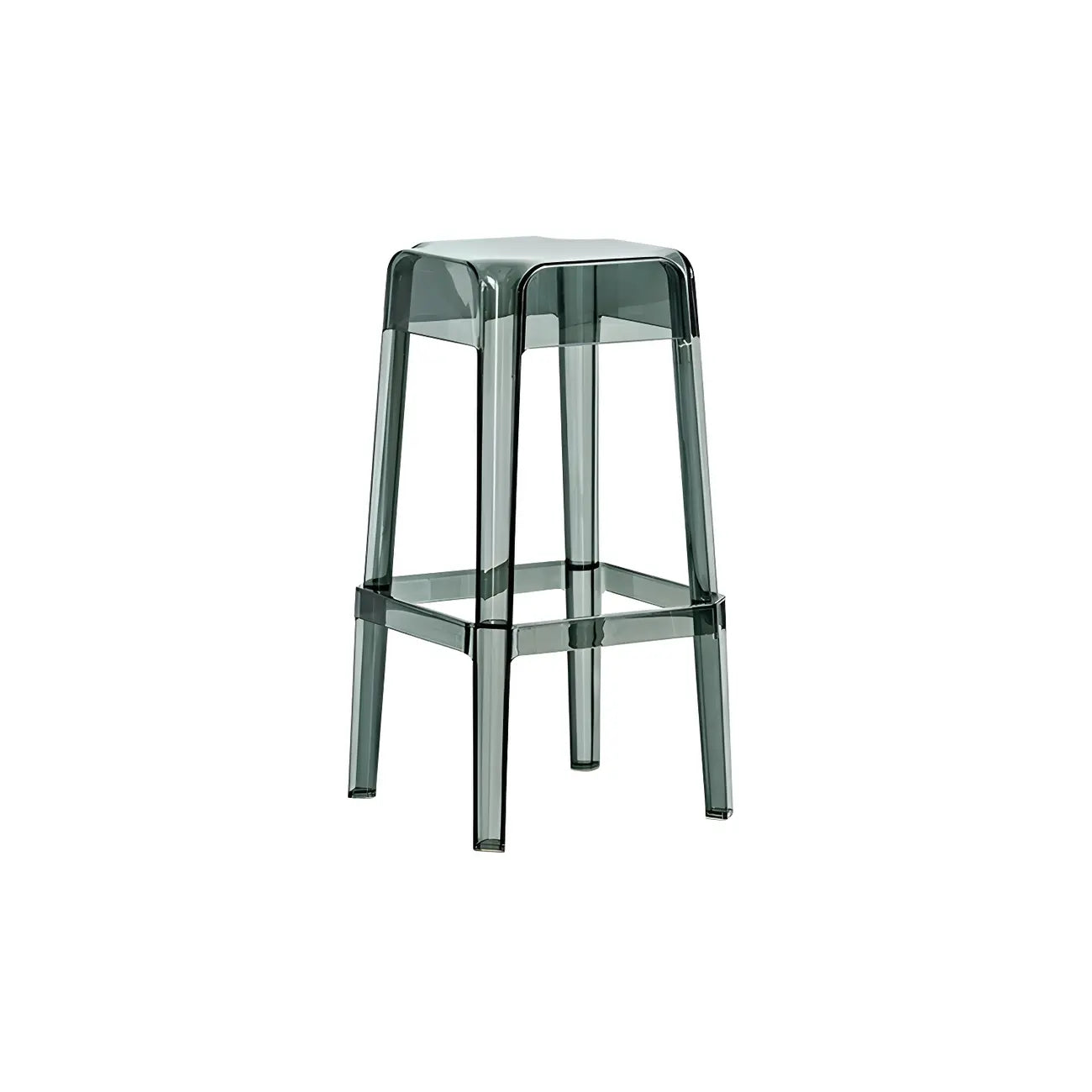 Vibrant Colors Acrylic No Backrest Stackable High bar Stool