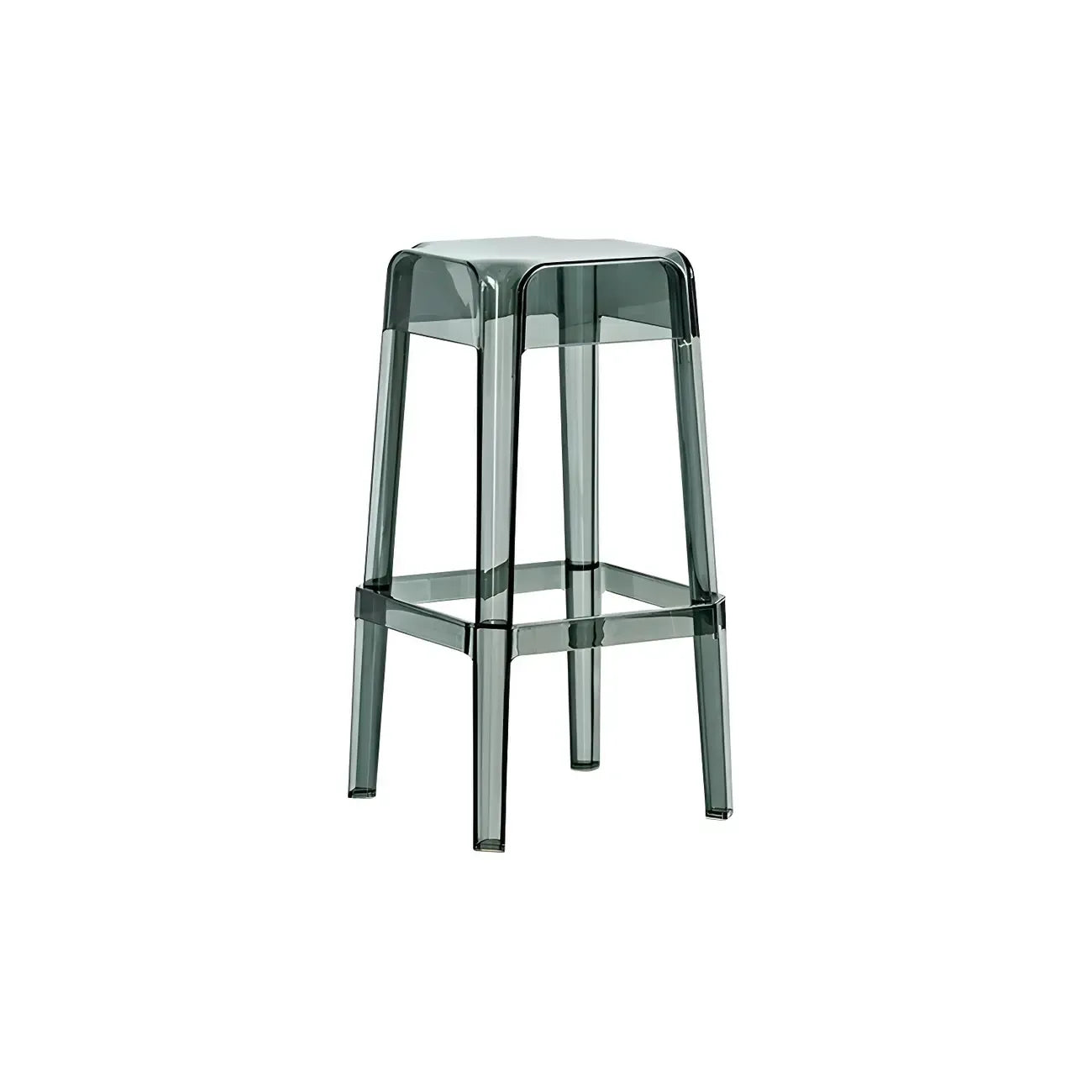 Vibrant Colors Acrylic No Backrest Stackable High bar Stool