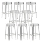 Vibrant Colors Acrylic No Backrest Stackable High bar Stool