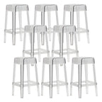 Vibrant Colors Acrylic No Backrest Stackable High bar Stool