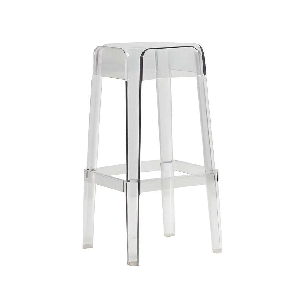 Vibrant Colors Acrylic No Backrest Stackable High bar Stool