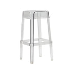Vibrant Colors Acrylic No Backrest Stackable High bar Stool
