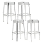 Vibrant Colors Acrylic No Backrest Stackable High bar Stool