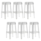 Vibrant Colors Acrylic No Backrest Stackable High bar Stool