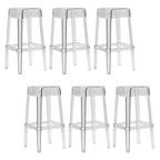 Vibrant Colors Acrylic No Backrest Stackable High bar Stool