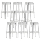 Vibrant Colors Acrylic No Backrest Stackable High bar Stool